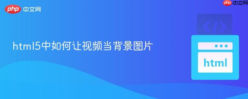 html5中如何让视频当背景图片
